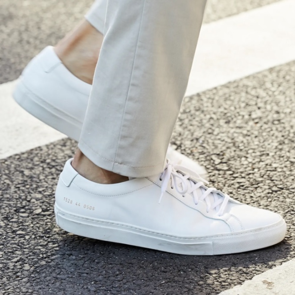 Common Projects Achilles Leather Low Top Sneakers - White Size 45 (US Size 12)